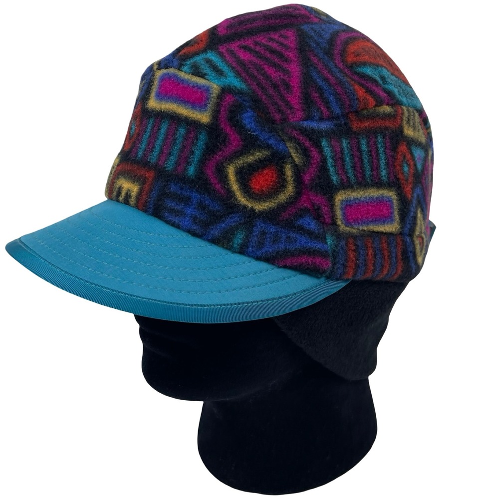 Vintage Patagonia Synchilla Fleece Duckbill Hat Mens L Aztec Geometric USA Made